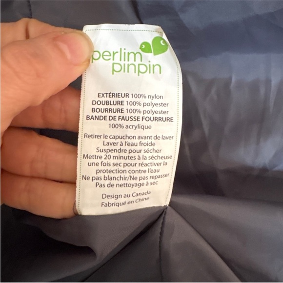 Kids' Long Purple Puffer Coat with Faux Fur Trim by Carter's - Picture 9 of 9